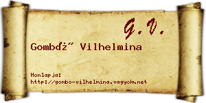 Gombó Vilhelmina névjegykártya